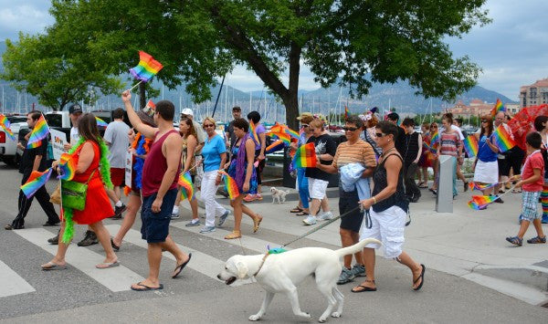 Deck out your pooch in rainbows and join us at Kelowna's Pride Festival!